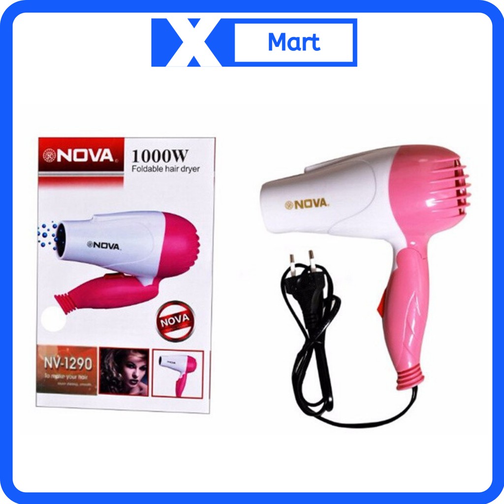 Máy sấy tóc mini NOVA 2 chế độ gấp gọn tiện lợi mang đi du lịch