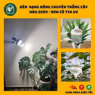 Đèn Led trồng cây Rạng Đông 50W 220V có UV, đèn quang hợp cho cây trong nhà, kích thích tăng trưởng