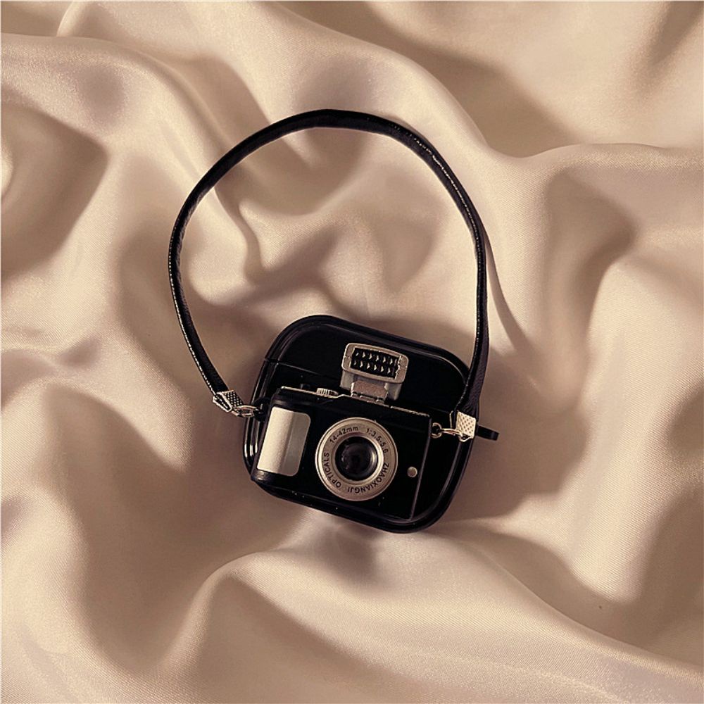 Vỏ Bảo Vệ Hộp Sạc Tai nghe không dây Airpods 1 / 2 / 3 / pro Bằng Silicon Hình Máy Ảnh Sáng Tạo