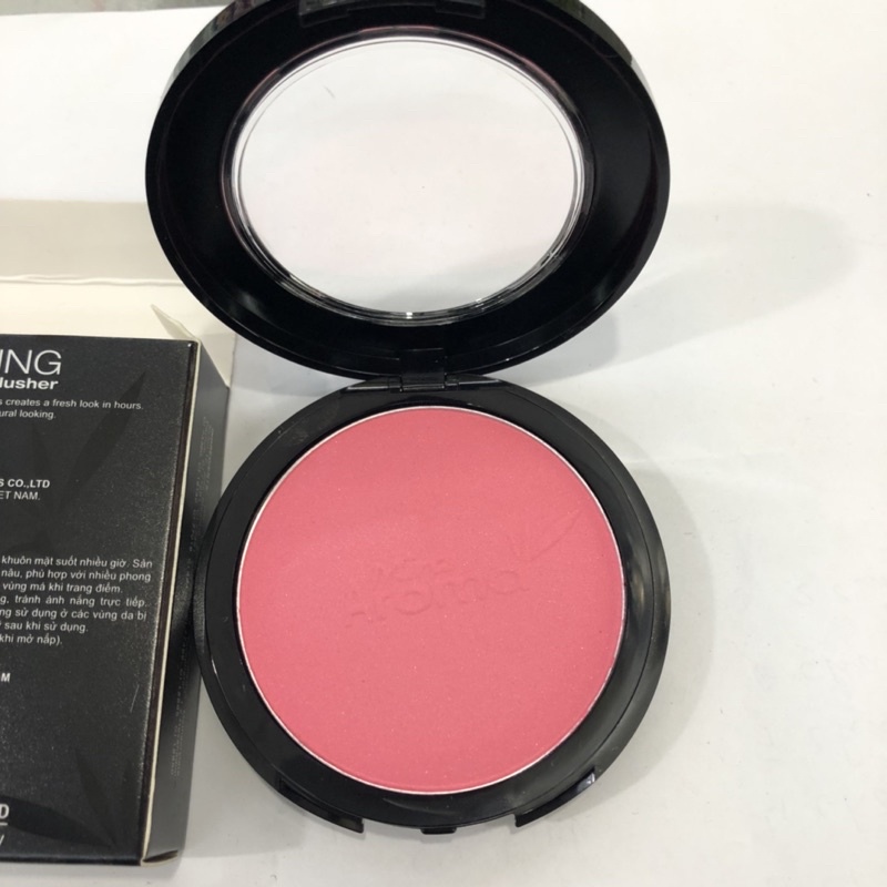 Phấn má Aroma, phấn má màu màu hồng số 2 Honey Pink, Mira Aroma Smoothing Blusher 14g