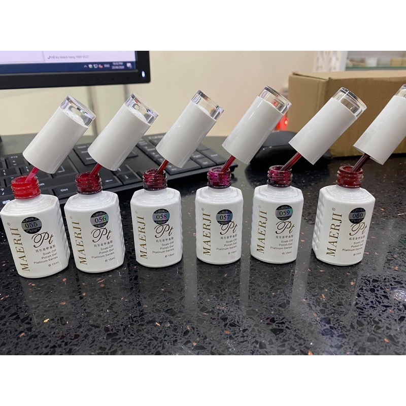 Sơn gel đỏ bóng kính,sơn thạch đỏ cao cấp, sơn thạch maerji