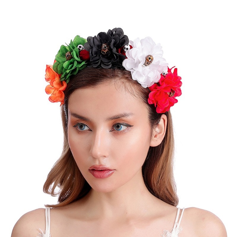 Băng Đô Cài Tóc Hình Vương Miện Hoa Hồng Handmade Phong Cách Gothic Sáng Tạo