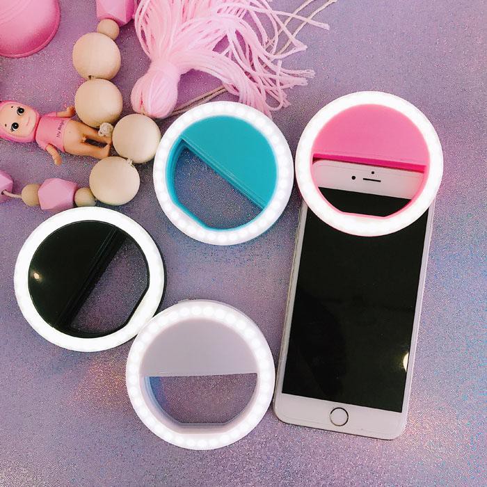 Đèn Selfie Chụp Ảnh Tự Sướng Đèn Flash Led 3 Chế Độ Sạc USB Sử Dụng Trong Đêm