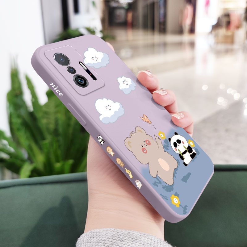 Playful Ốp Điện Thoại Hình Gấu Trúc Cho xiaomi mi 13t 12t 11t 10t pro lite mi 9t pro