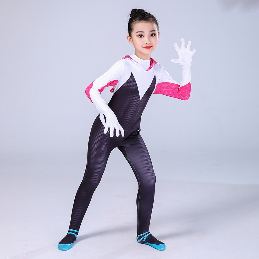 Gwen Bộ Áo Liền Quần Hóa Trang Venom Cho Bé Gái Lễ Halloween Zentai