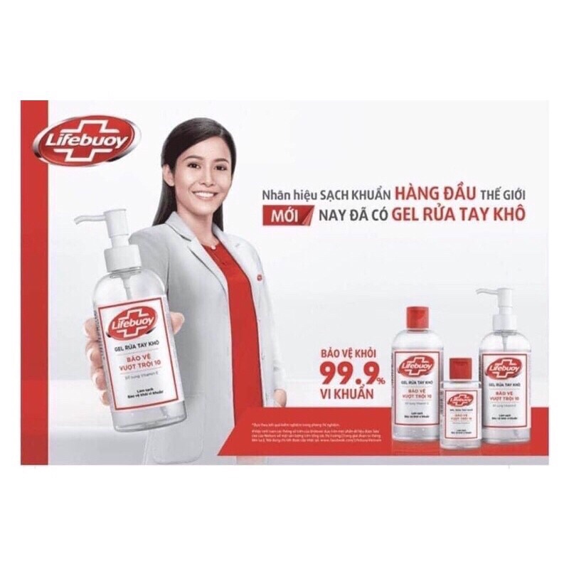 Gel rửa tay khô Lifebuoy loại có vòi 235ml