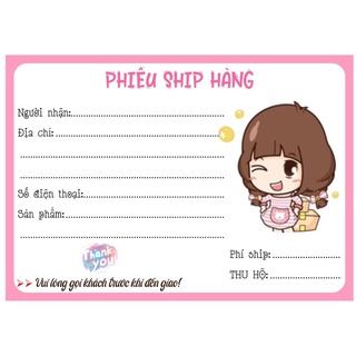 PHIẾU SHIP -  GỬI HÀNG ( decal chỉ cần ghi thông tin lột ra và dán )