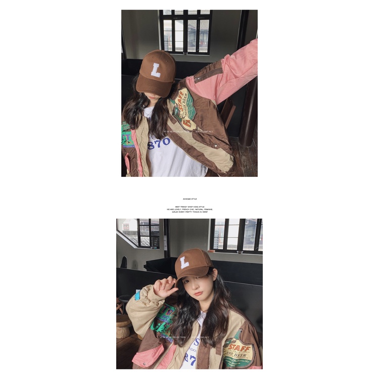 Mũ Lưỡi Trai Cứng In Chữ Phong Cách Retro Đơn Giản Thời Trang Xuân Hè Cho Nam Và Nữ