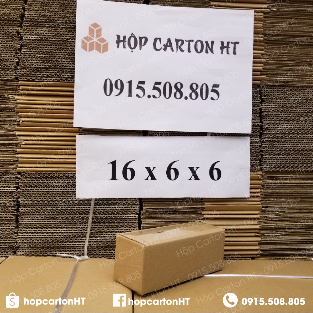 Hộp carton đóng hàng 16x6x6 size nhỏ tiện lợi đựng phụ kiện, mỹ phẩm giá gốc tận xưởng - Hộp Carton HT