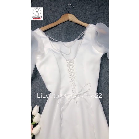 ĐẦM CƯỚI BODY ĐUÔI CÁ LƯNG KẾT CHUỖI NGỌC FULL SIZE S M L XL .ẢNH VÀ VIDEO CHỦ SHOP TƯ QUAY 10000%