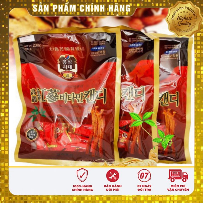 [BÁN SỈ] Kẹo Sâm Hàn Quốc Chính Hãng Hồng Sâm 200G 💝FREESHIP💝 Kẹo Sâm Han Quoc Rất Tốt Cho Sức Khỏe