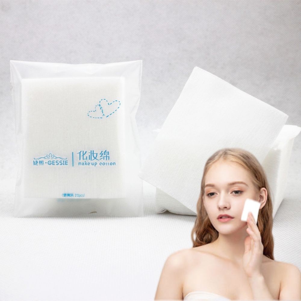 Túi 20 miếng bông trang điểm, bông đắp toner cotton Gessie dùng một lần- Hanayuki Asia