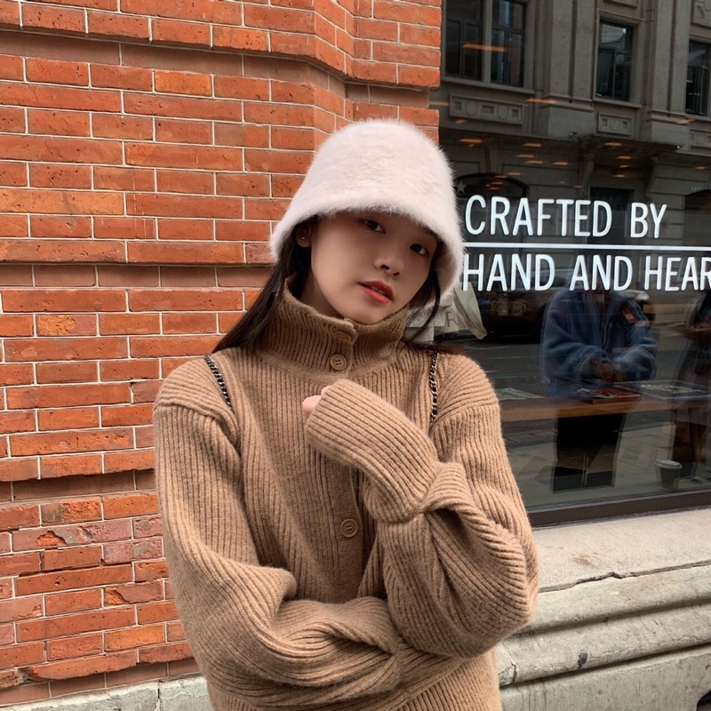 Mũ len lông vành nhỏ cực xinh phong cách Hàn Quốc MU01
