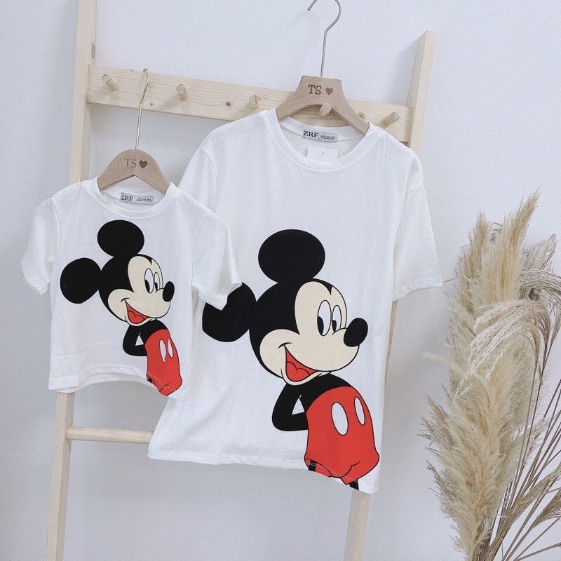 áo đôi mẹ và bé gái áo đôi mẹ và bé trai chất cotton mịn mát giá sĩ có áo big size 4xl