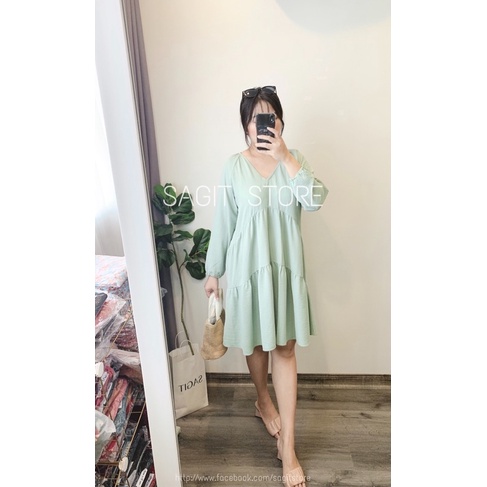 VÁY ĐẦM SUÔNG XOÈ TẦNG CHẤT ĐŨI NHĂN có bigsize bầu bí sz 50-70kg | BigBuy360 - bigbuy360.vn