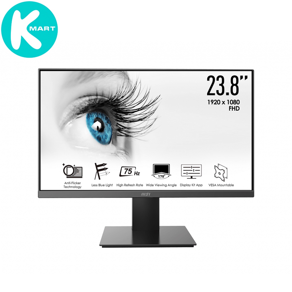 Màn hình MSI PRO MP241X 23.8 inch 1920 x 1080  / VA 75Hz / HDMI / VGA - Hàng Chính Hãng