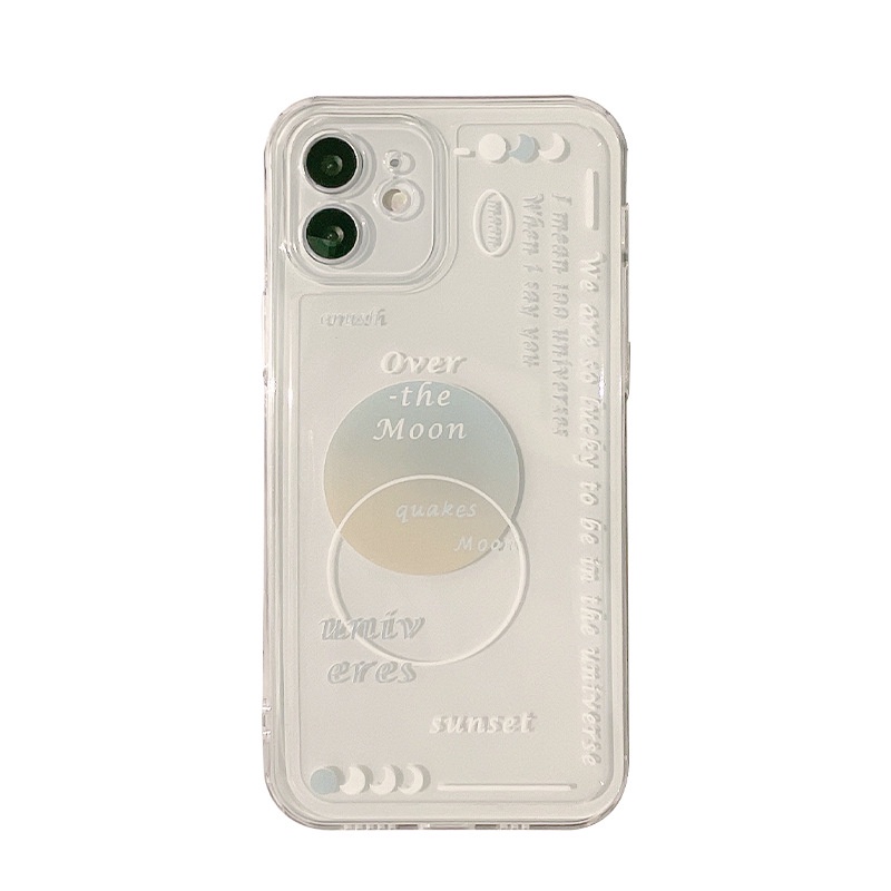 Ốp điện thoại TPU in hình mặt trăng cho iPhone 11 Pro Max X Xr Xs Max 7 8 Plus Se 2020 12 pro max 12 mini 13 pro max