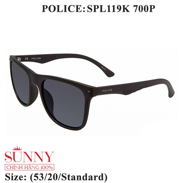 Kính mát chính hãng Police SPL119K màu sắc thời trang, thiết kế dễ đeo bảo vệ mắt