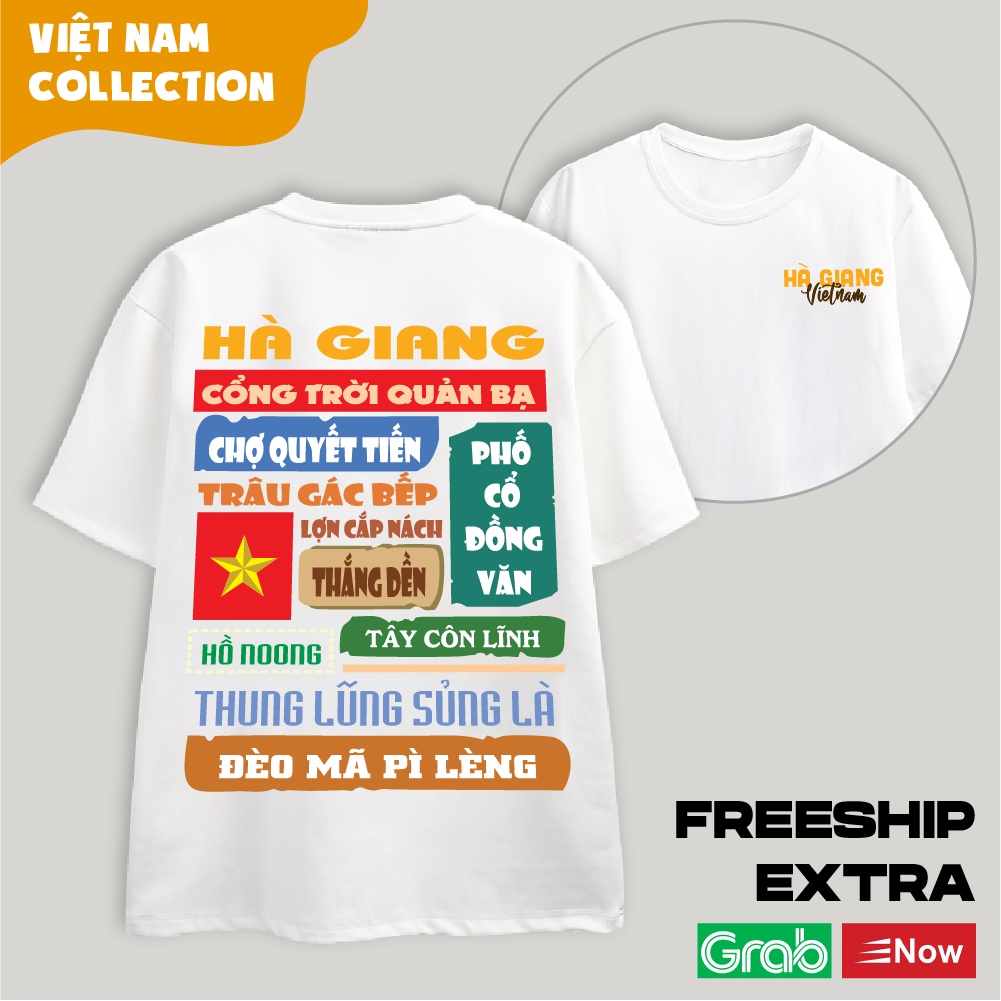Áo Thun Unisex Nam Nữ Oversize Local Brand Tỉnh Thành - Hà Giang