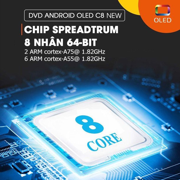 Màn hình DVD Android Oled C8 New dòng xe Chevrolet - Đi đầu xu hướng giá rẻ của dòng sản phẩm công nghệ 4.0