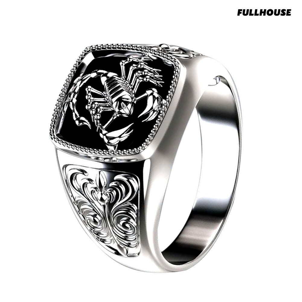 Nhẫn Nam In Hình Bọ Cạp Phong Cách Âu Mỹ Độc Đáo