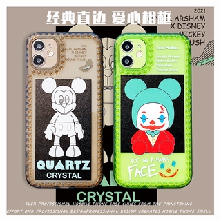 Ốp điện thoại trong suốt chống sốc hình chú hề chuột Mickey cho IPhone 11 12 Pro Max Mini X XS XR 6 7 8 Plus SE 2020