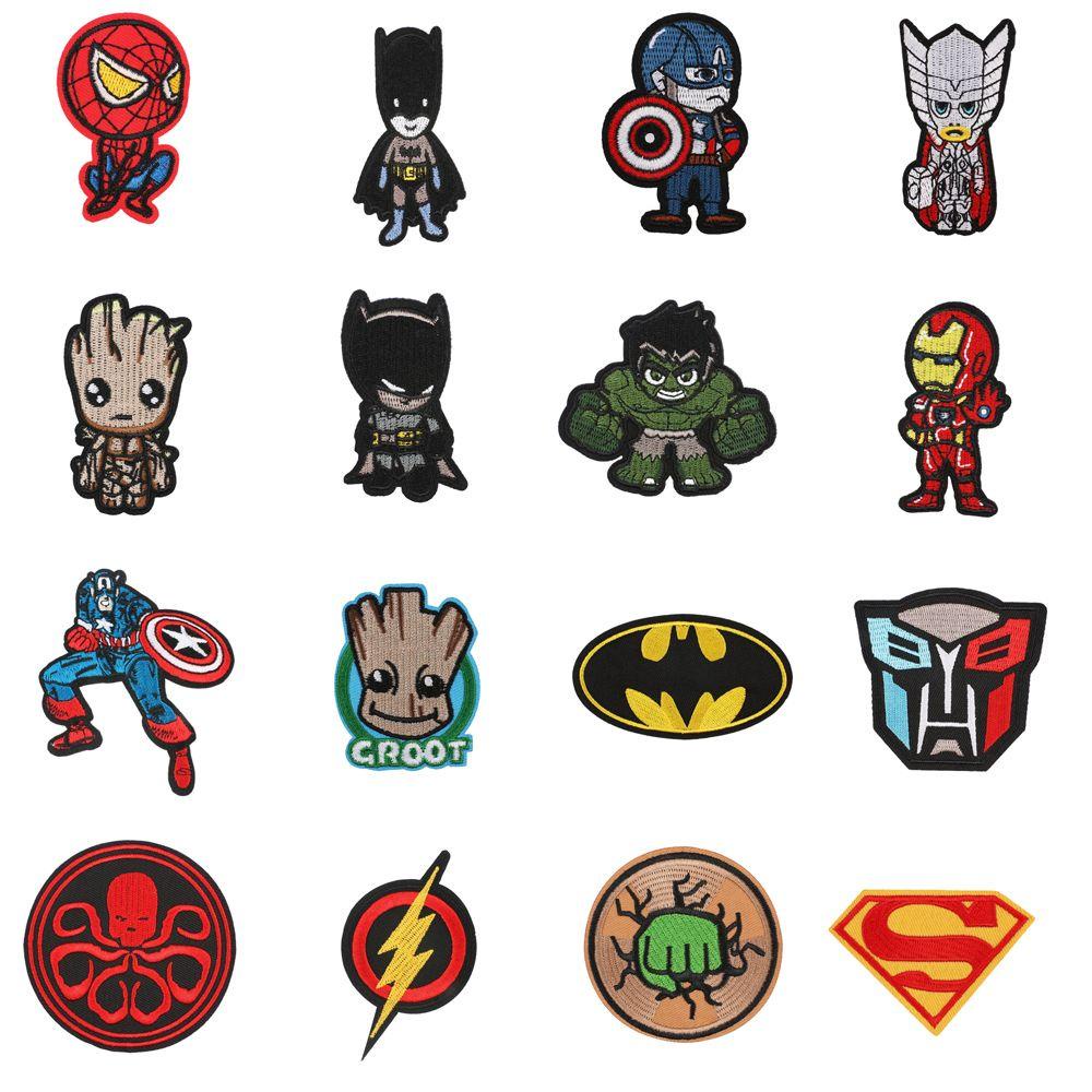 QQMALL Miếng Dán Ủi Quần Áo Hình Marvel