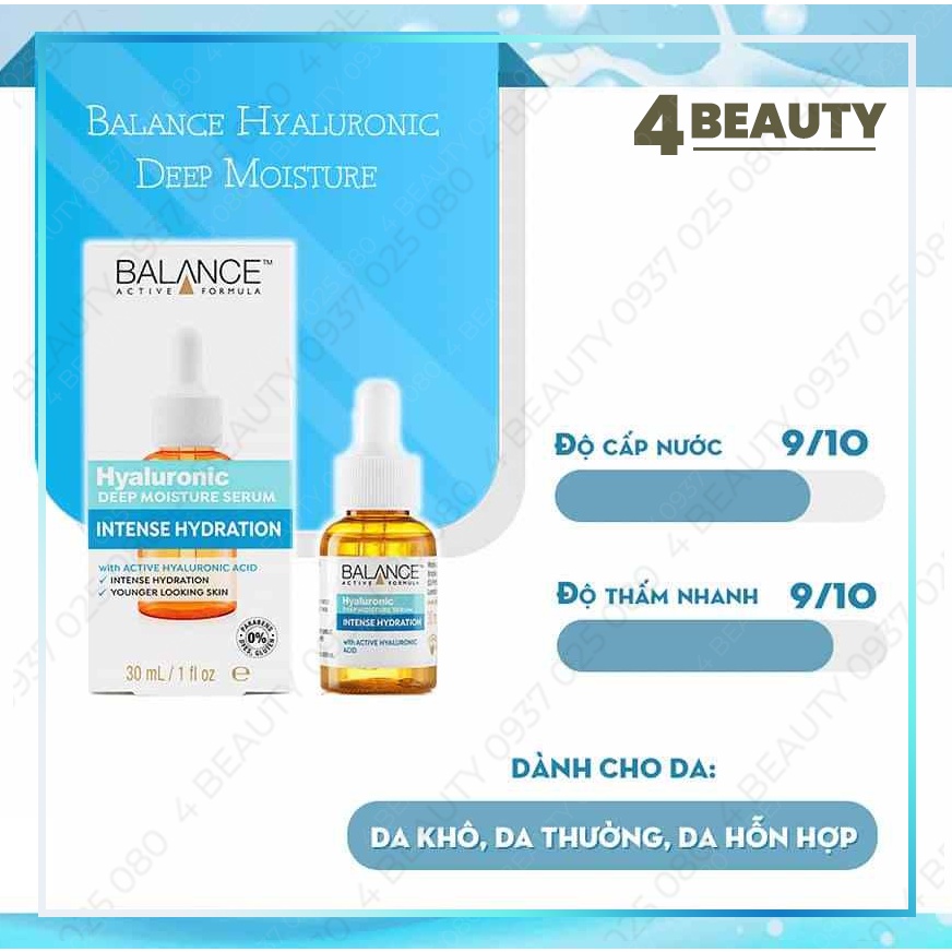 Tinh Chất Balance Active Formula Dưỡng Ẩm Da 30ml Hyaluronic Deep Moisture Serum