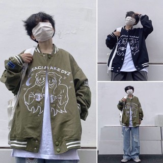 [SIÊU HOT] Áo khoác bomber unisex PHÙ THỦY FIne siêu ngầu sẵn 2 màu phom rộng bo gấu khuy cài (Sỉ từ 5sp bất kì)