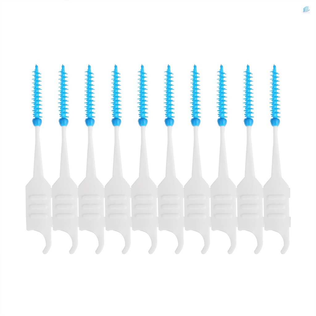 Hộp 200 tăm xỉa răng hai đầu bằng silicon mềm chăm sóc răng miệng