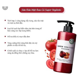 Sữa rửa mặt rau củ thải độc Super Vegitoks Cleanser