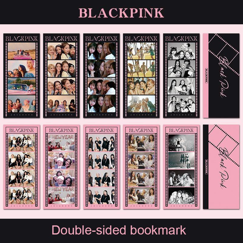 Thẻ đánh dấu trang sách một mặt hình nhóm BLACKPINK Jennie Lisa Jisoo Rosé