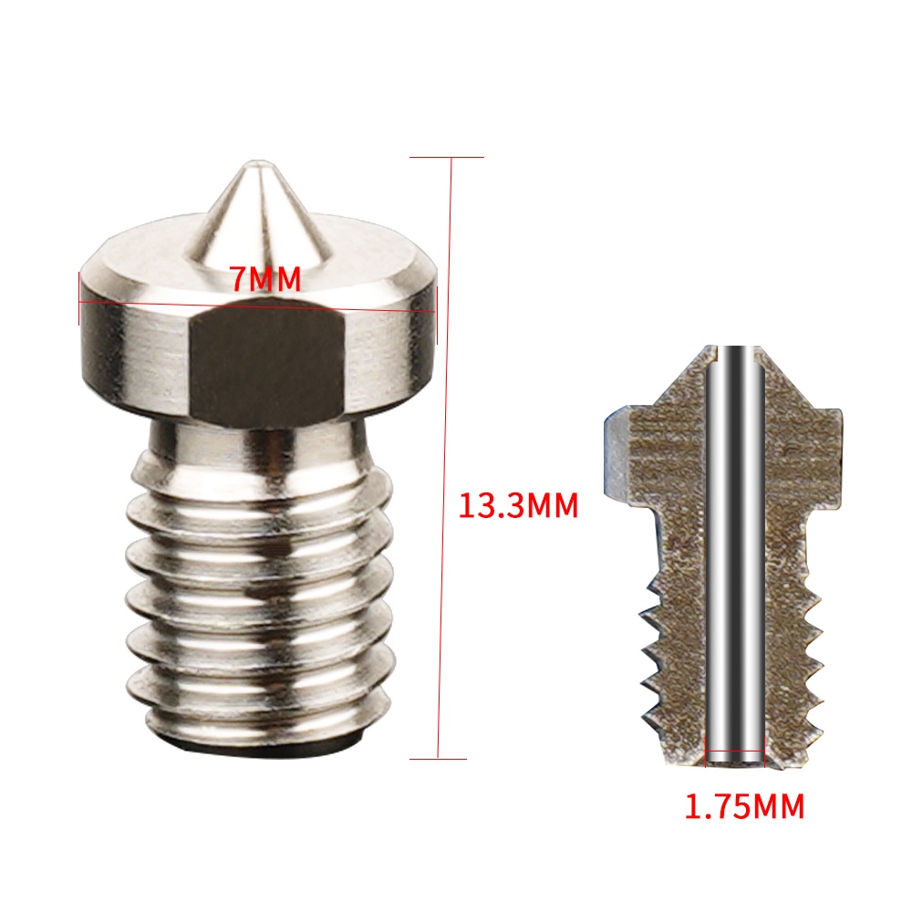 Đầu phun E3D 1.75mm bằng titan (TC4 - Titanium )