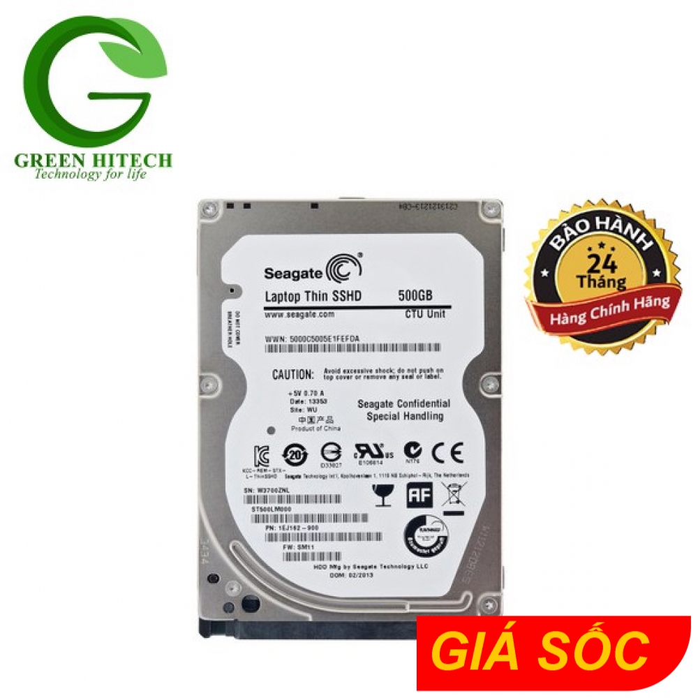Ổ cứng laptop 500g Seagate mỏng - HDD 500g Seagate - Chính Hãng BH 1 Năm -SATA 3