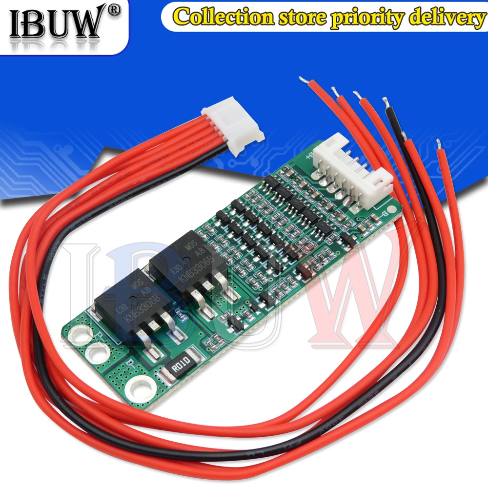 1 Bảng Mạch Bảo Vệ Sạc Pin Lithium 18650 BMS 5S 15A Li-ion Lithium 18650 Kèm Dây Cáp