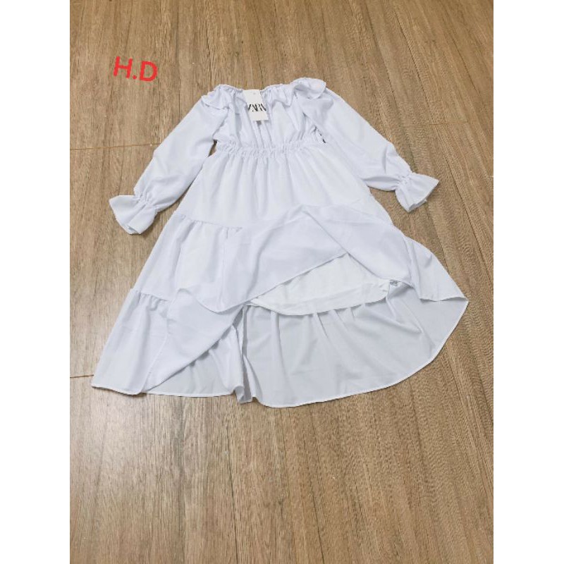 Váy trắng, đầm nữ, váy trễ vai tay bo diện tết chất thô mềm hàng 2 lớp có lót trong | BigBuy360 - bigbuy360.vn