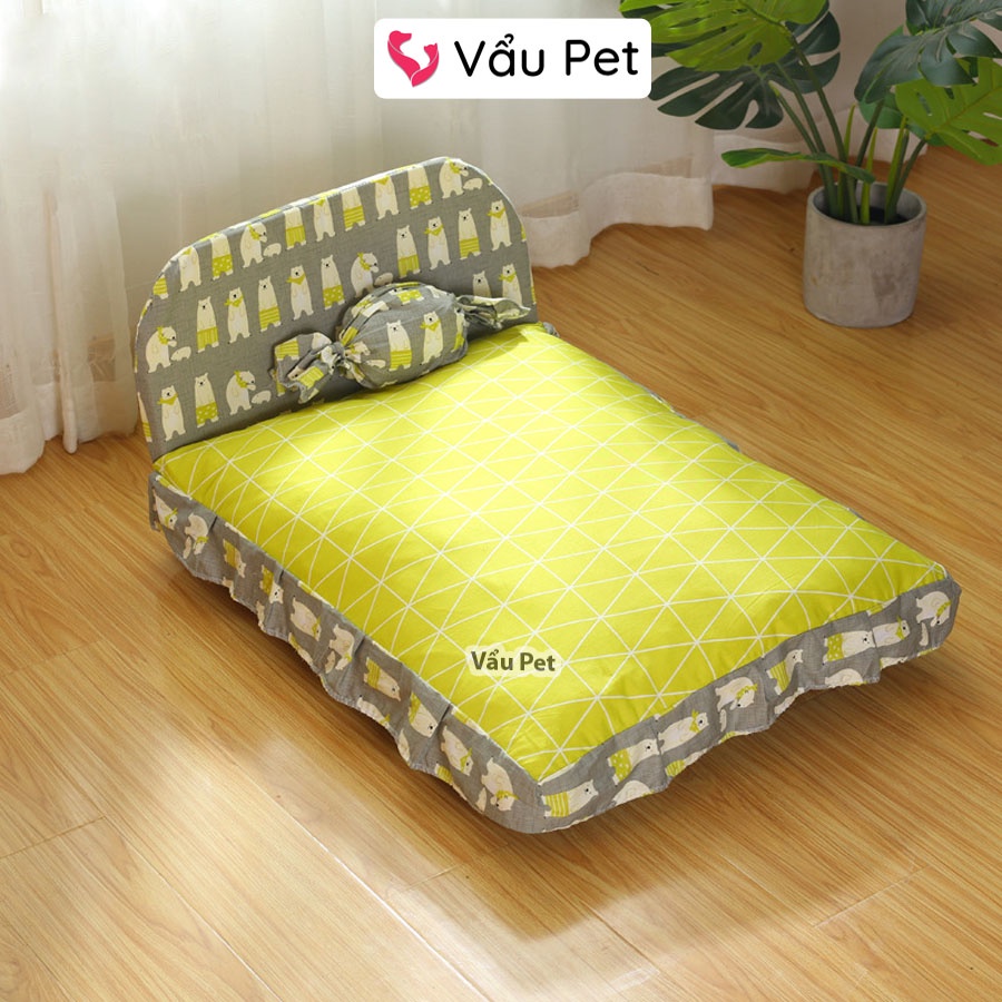 Giường đệm cho chó mèo thú cưng [Tặng Kèm Gối Ôm]