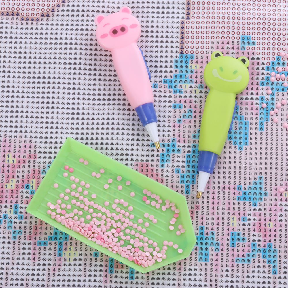 Bút làm tranh đính đá 5d DIY hình động vật có đèn led