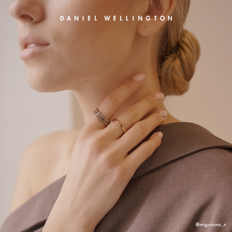 Nhẫn cặp đôi  Daniel Wellington EMALIE RING DESERT SAND V2 Full Box -Tuyển CTV -Hỗ trợ DROPSHIP