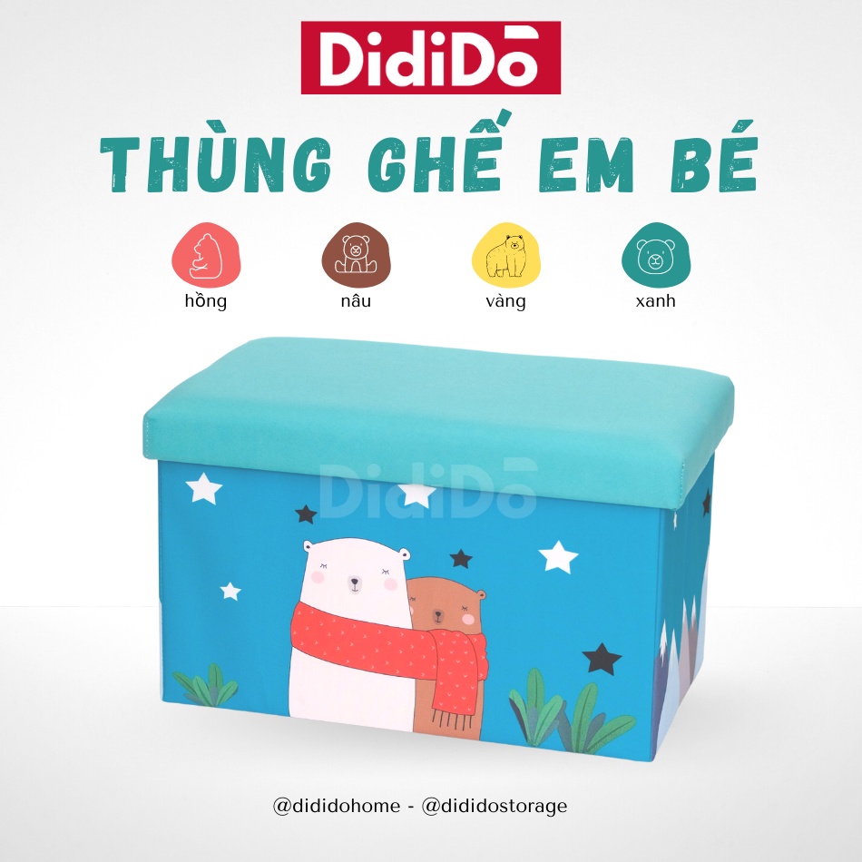 (GRAB/NOW) Thùng đựng đồ DidiDo kết hợp ghế ngồi cho bé size 51cm