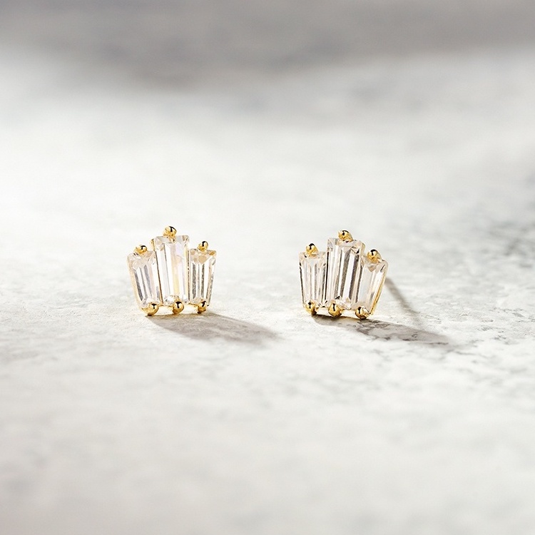 Bông Tai Nữ Vàng 14K BTAM77 Huy Thanh Jewelry