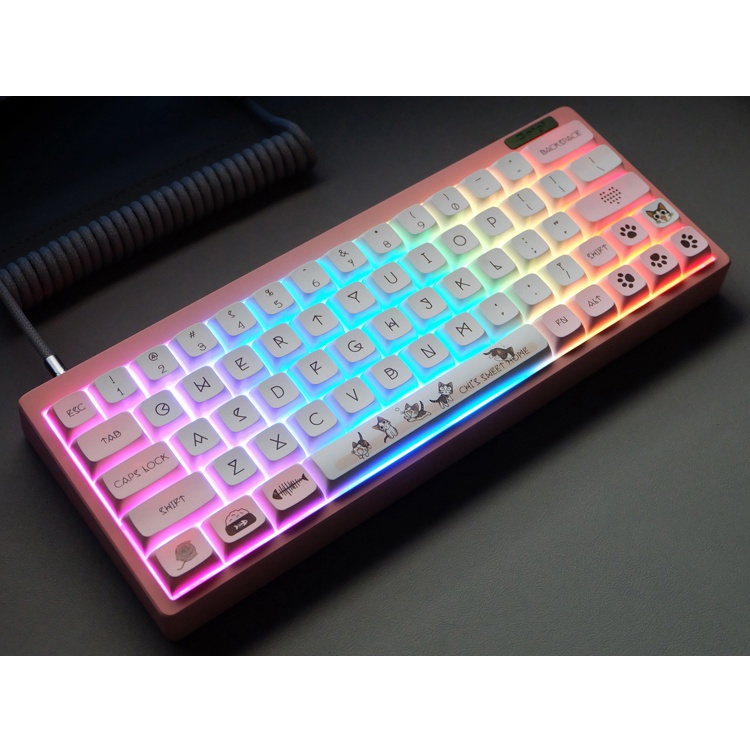 Keycap Mèo Chii Cho Bàn Phím Cơ Chất Liệu Thich PBT XDA Profile In Dyesub 138 Phím | Gearbros