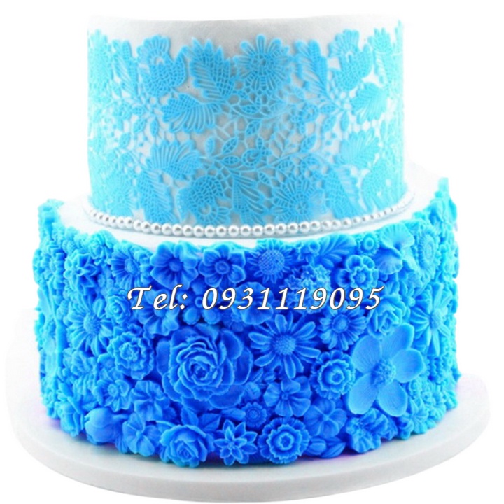 Khuôn silicon làm viền bánh, rau câu, fondant hoa dại - Mã số 1723