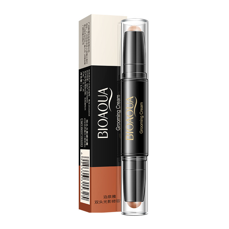 BIOAOUA  Light Shadow Double-headed Repair Stick Concealer Fix Makeup And Repair Face Three-dimensional Shadow Highlight Brightening Stick