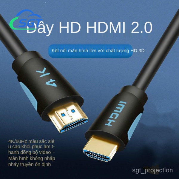 SGT dây Cáp HDMI 2.0 3D 4K 60HZ Cao Cấp tốc độ cao, loại tròn 0.5m, 1m, 1.5m, 3m, 10m, tivi, máy tính, chuẩn full HD | BigBuy360 - bigbuy360.vn