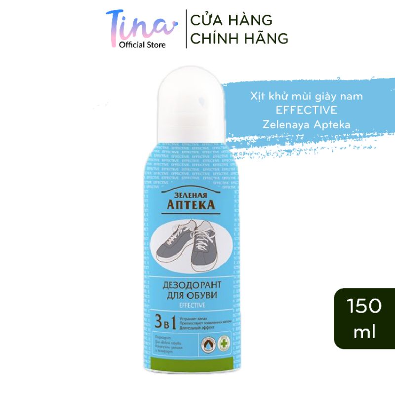 Xịt Khử Mùi Giày Nam Zelenaya Apteka Effective 150ml - TN051