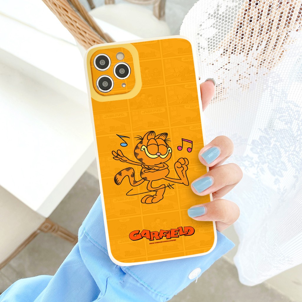 Ốp iphone hot trend Chú mèo vàng vuông cạnh ốp lưng iphone 6/6splus/7plus/8/8plus/xr/xs/12/13/pro/max/plus/promax tr1119