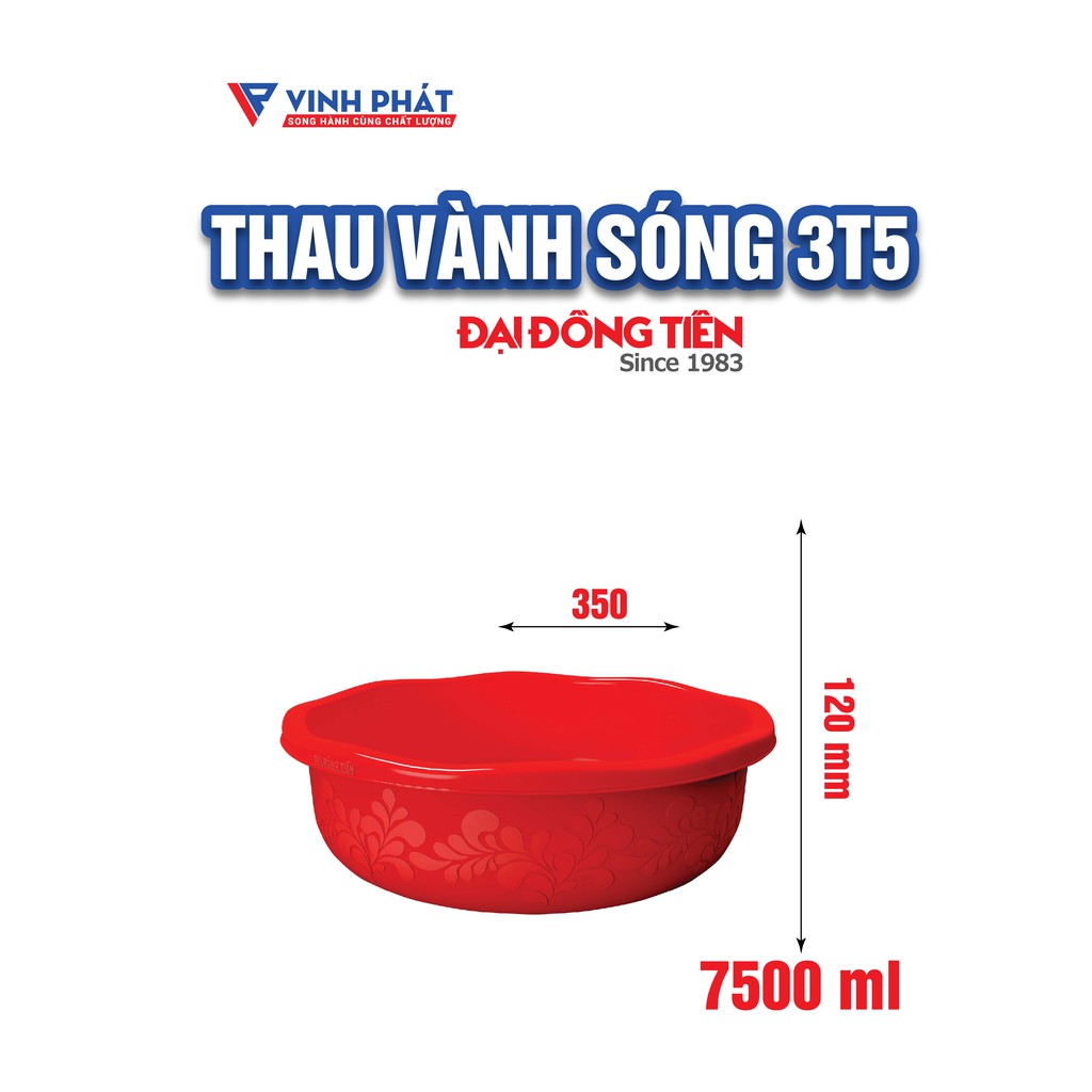 THAU NHỰA VÀNH SÓNG 3T / 3T5 ĐẠI ĐỒNG TIẾN [C1740] [C1536]