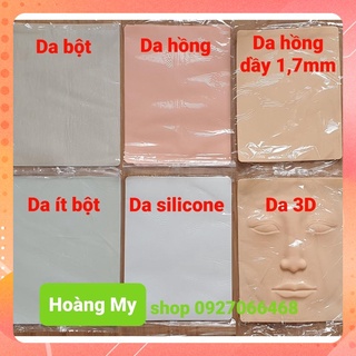 Da silicon trắng, da trắng không bột, da bột phun xăm, da hồng dầy, da 3D, 5D da ít bột, da hồng, da giả phun xăm,