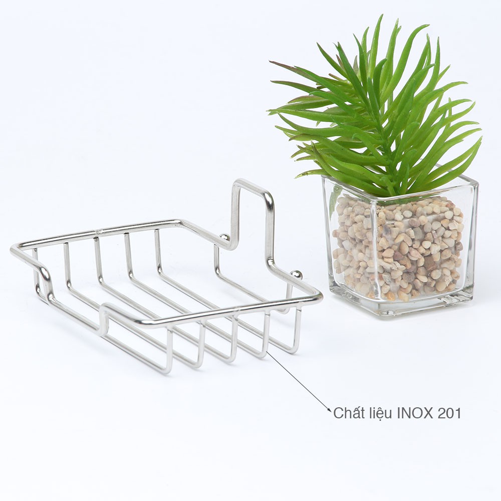 Khay đựng xà phòng Inox dán tường HOBBY Home Decor SBL2 - kèm miếng dán siêu dính